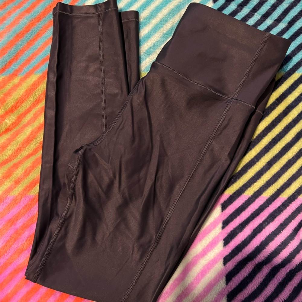 Sweaty Betty Shine 7/8 leggings in gray metallic size medium